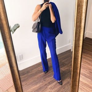 TAHARI Ultramarine Blue Pantsuit blazer Set